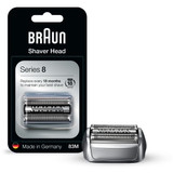 Braun Electric Shaver Head Replacement Part 83m Silver, Compatible with Series 8 Electric Razors for Men