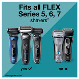 Braun Electric Shaver Head Replacement Part 74s Silver, Compatible with Series 7 Electric Razors for Men